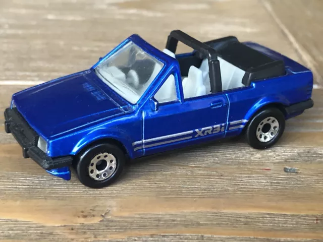 Vintage Matchbox Ford Escort Cabriolet XR3i Metallic Blue 1:56 Diecast 1985 VGC