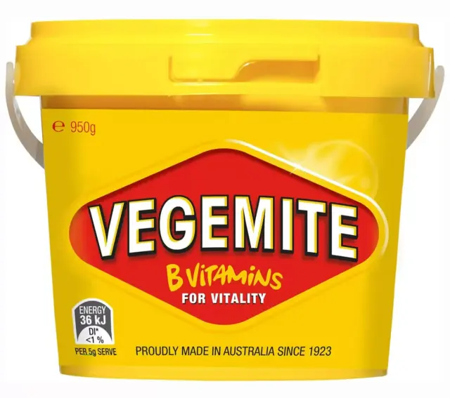 Vegemite Australian Made Vegan Breakfast Bread Sandwich Spread Tub Jar 950g