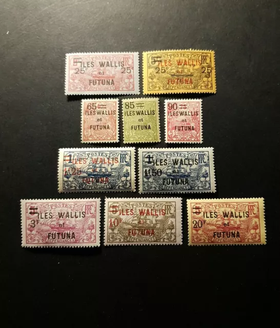 Briefmarke Frankreich Kolonie Wallis Und Futuna N° 30/39 Neu MH 1924 Wert