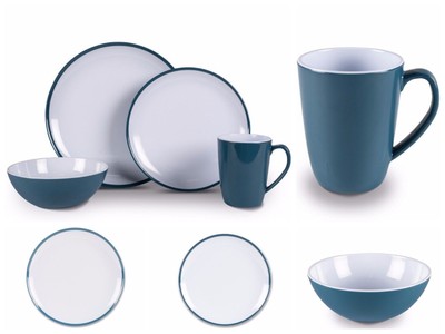 Set of 8  Ciotola blu Blue Ciotole piccole set da giardino per barbecue da tavola picnic campeggio plastica ciotole dessert ciotole stoviglie stoviglie piatti ciotole gelato ciotole Fruit Bowl  