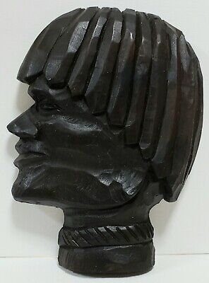 African Wall Art Hand-Carved face tribal style wooden handmadE