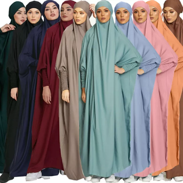 Hijab Donna Preghiera Indossare Velo Viso Musulmano Burqa Khimar Islamico T8R8