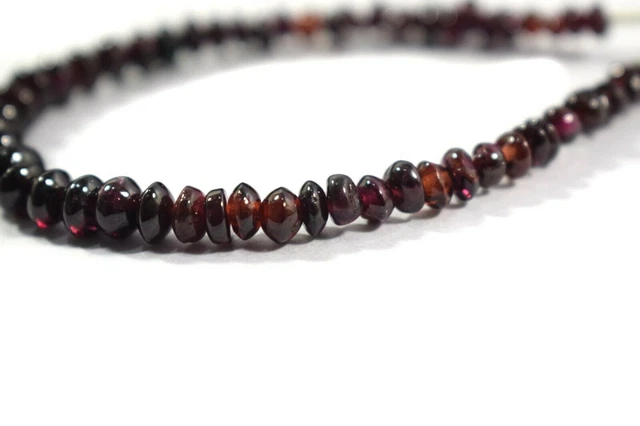100% perles de pierres précieuses de guérison lâches bouton grenat rouge...