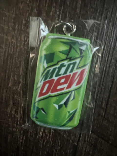 Mtn Dew Can Soda Pop Can Keychain Mountain Collectible Drink Cola Green