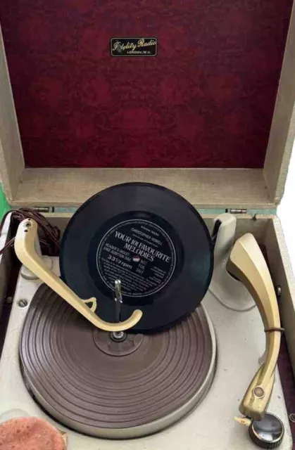 Fidelity Vintage Retro Radio 1950's/60's Portable record player
