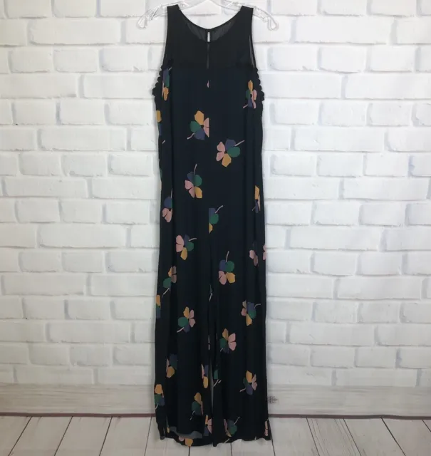 Anthropologie Corey Lynn Calter Black Floral Robbie Jumpsuit Size M