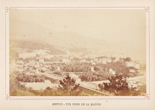 Menton Cote D'Azur Vue View Aspecto Foto Photograph Fotografía En 1880