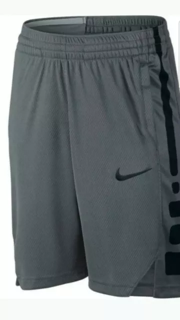 Nike Boy's Dry Basketball Short Size Small Cool Grey/Black Dri-FIT Technology