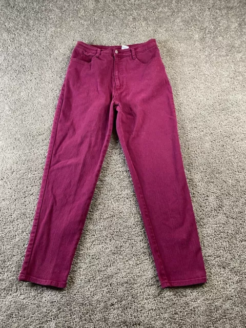 VINTAGE Watch LA Jeans Womens 13 14 Pink Denim High Waist Straight Ladies 28x28