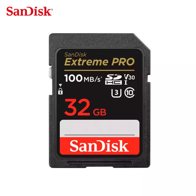 SanDisk Extreme PRO 32GB UHS-I/U3 V30 SDHC Speicherkarte bis 100MB/s 4K Ultra HD