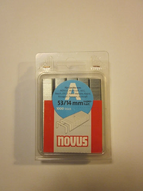 novus Feindrahtklammern  A 53/14 -  Handtackerklammern 1000 Stück -  NEU