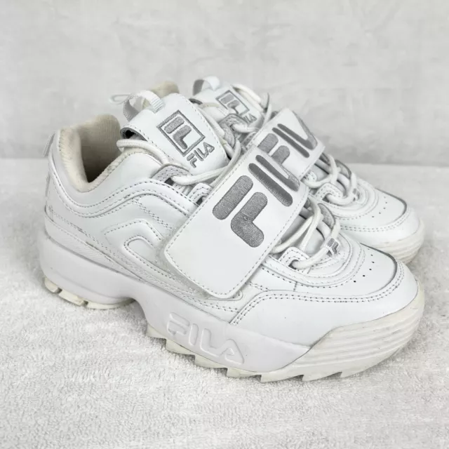 Fila Disruptor 2 Applique Womens Sneakers Casual Shoes Size 6.5 White