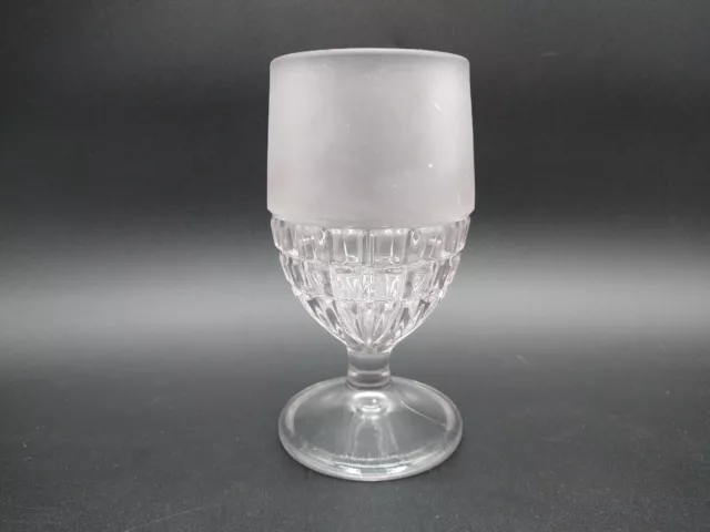 EAPG Adams Glass Goblet Hidalgo Frosted Waffle