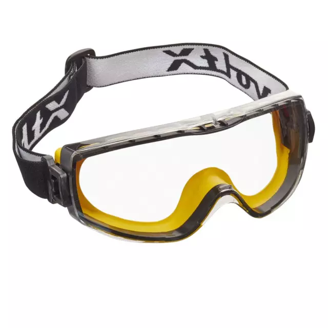 voltX ‘Defender Compact’ UV400 Clear Lens Safety Goggles Anti Fog & Anti Scra...