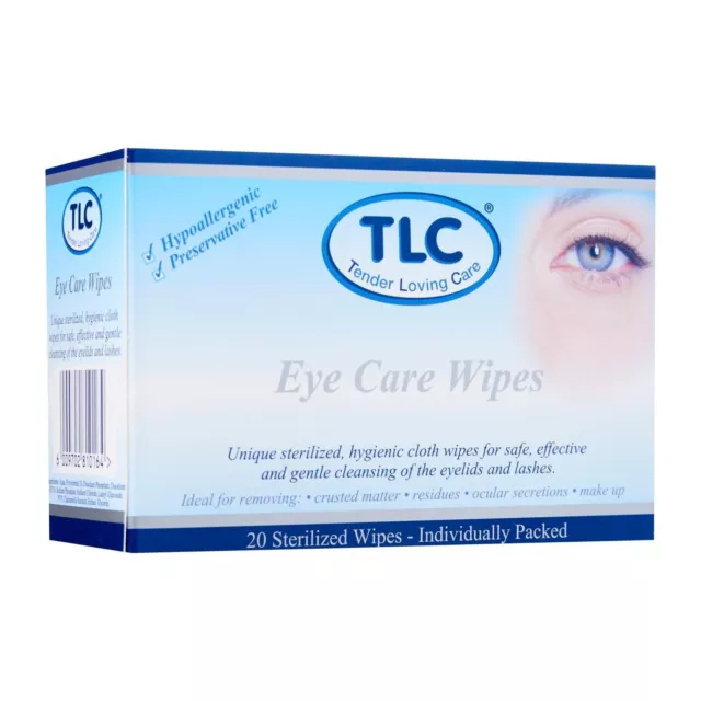 40 Tender Loving Care TLC Standard Adult Eye Care Wipes sterilized hygienic 2