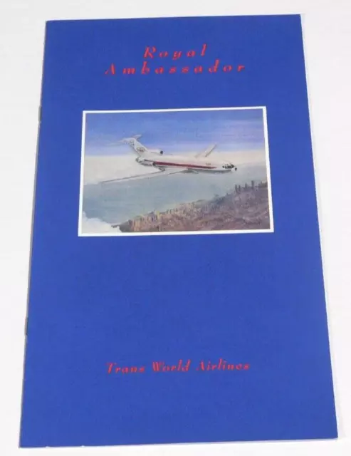 Vintage Trans World Airlines Twa Boeing 727 Royal Ambassador Menu Wollenberg