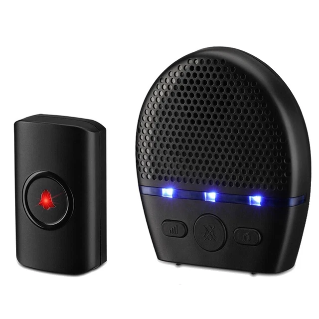 Campanello porta wireless, impermeabile, 300 M, telecomando, LED, sicurezza W1K7