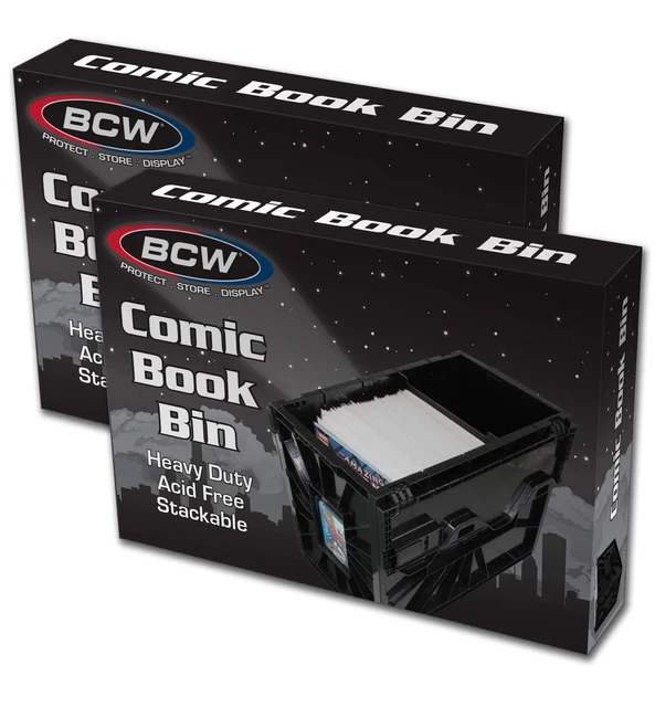 BCW Short Comic Bin  Plastic  Black (2-Unit) 2-Unit