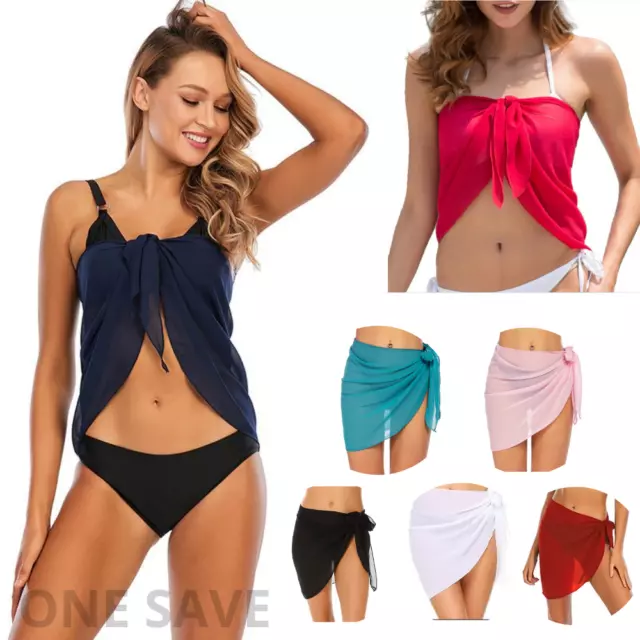 Women Lady Plus Size Bikini Cover Up Sarong Beach Long Dress Swimwear  Swimsuit