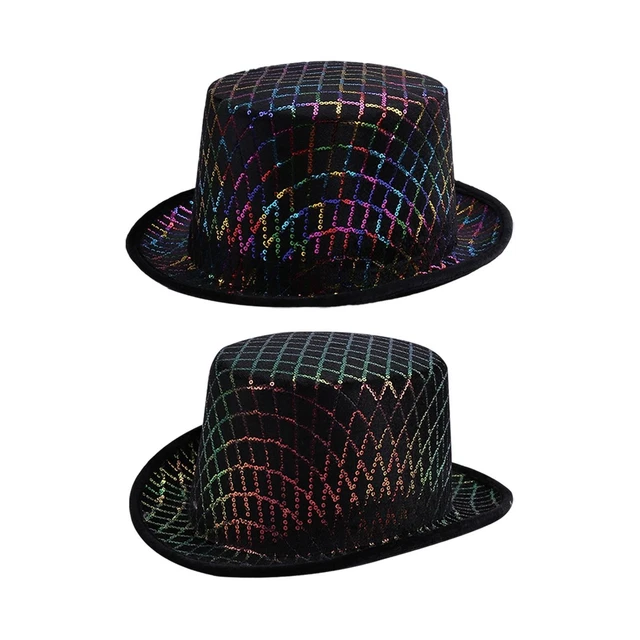 Wind in Europe and The Gentleman Gorra Stage Performance Top Hat Retro Personality Hat Cap, Un color