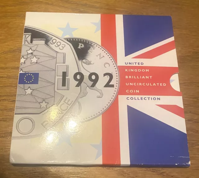 Royal Mint 1992 Brilliant Uncirculated BUNC Coin Collection Set inc EEC Dual 50p