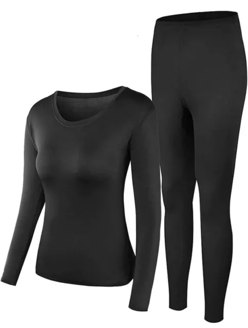 Women Thermal Underwear Ultra-Soft Long Johns Set Base Layer Skiing Winter Warm