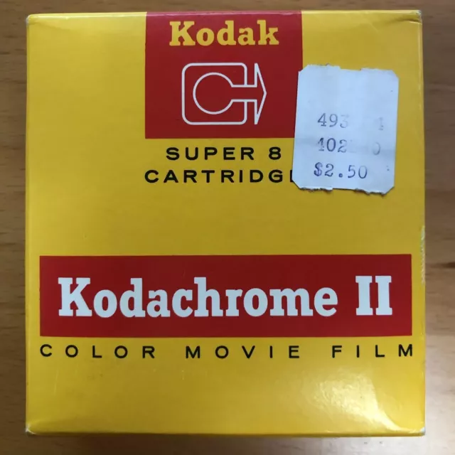 KODAK Kodachrome II Color MOVIE FILM Type A Super 8 Cartridge 50 ft Exp 2/72 NOS
