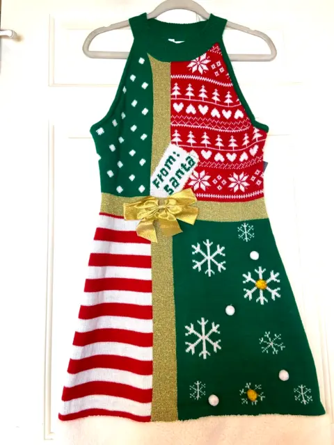 Ugly Christmas Sweater Dress Size Womens L 11 13 NEW