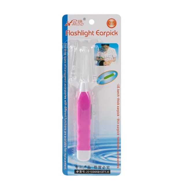 Flashlight Clean Earpick Ear Cleaner LED Light Non-slip Wax Remover Clean Ear