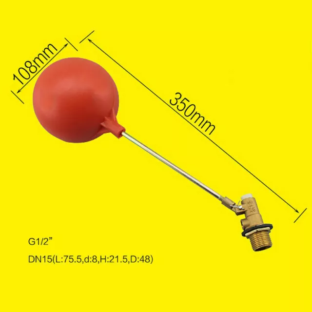 Water Tank Float Valve Ball Cock Plastic Brass Float Valve Ball Cock DN15 DN20