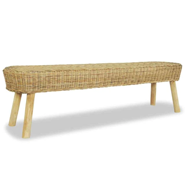 Vidaxl Panca da Ingresso 110x35x45 cm in Rattan Naturale