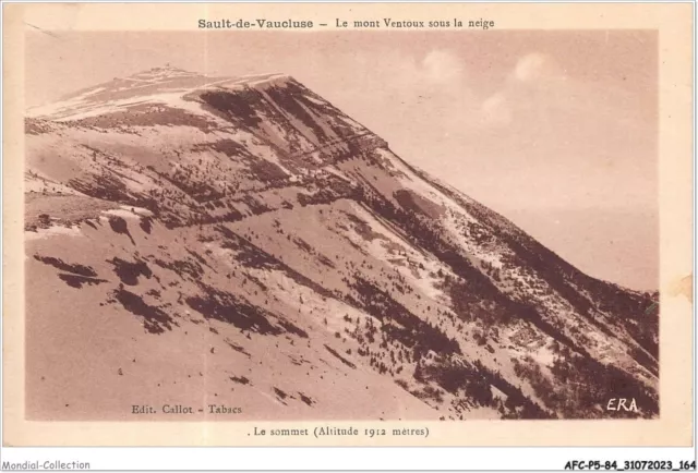 AFCP5-84-0559 - SAULT-DE-VAUCLUSE - le mont ventoux sous la neige - le sommet