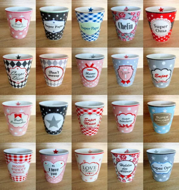 Krasilnikoff - Kaffeebecher - Happy Mug - Keramik - Tasse - bunt - Tee -