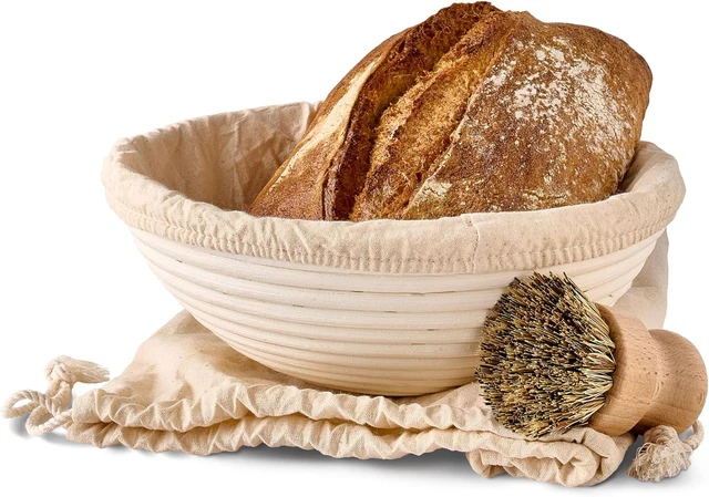 Cestino per la lievazione del pane in rattan Cestino per il pane Ovale per la fermentazione della pasta di vimini in rattan Banneton a lievazione naturale  15