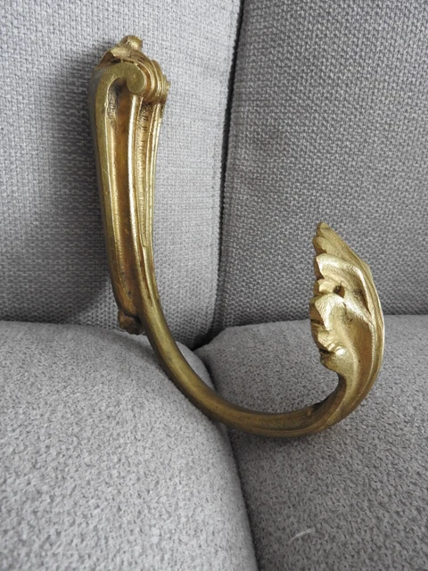 Embrasse De Rideau Ancienne - Bronze Doré Style Louis XV - Patère Vintage