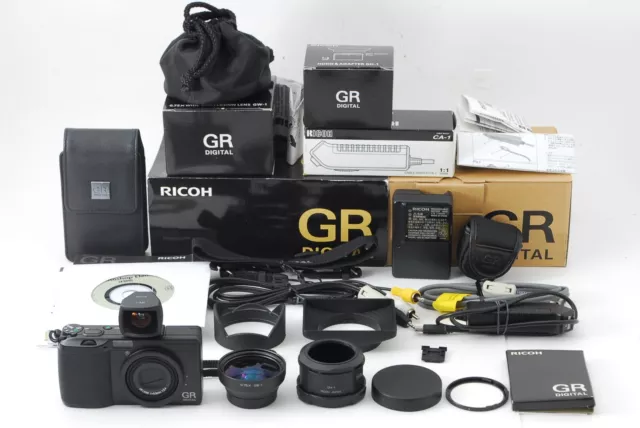 Rare [Top Mint In Box] Ricoh GR Digital 8.1MP Black Compact Digital Camera JAPAN