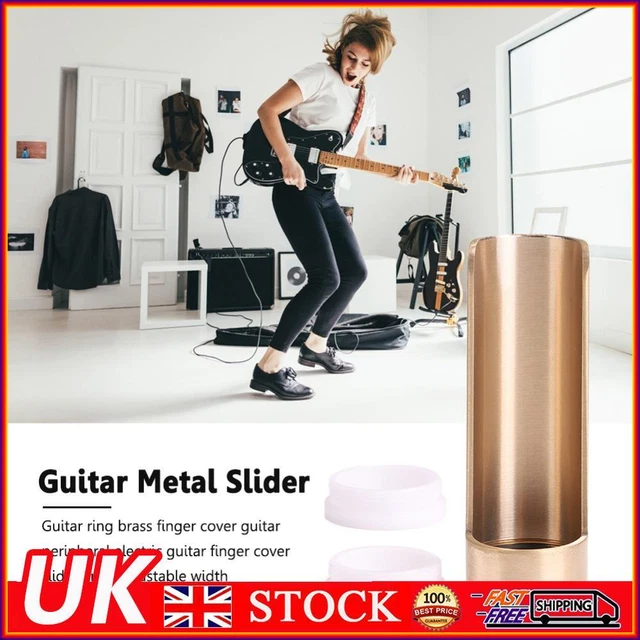Metal Guitar Slide Bar Finger Sleeve Smooth Slides for Ukulele String Instrument