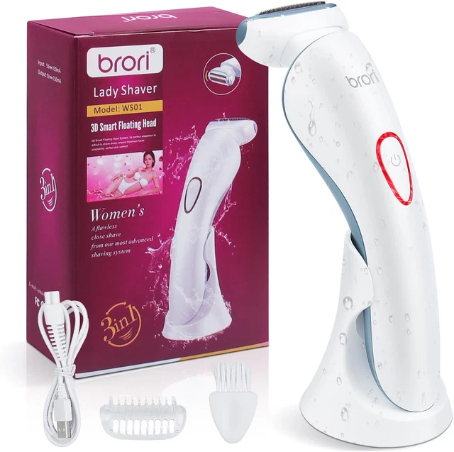 Elektrorasierer für Frauen Bikini-Trimmer Damen Rasierer für Gesicht, Beine, Achseln,