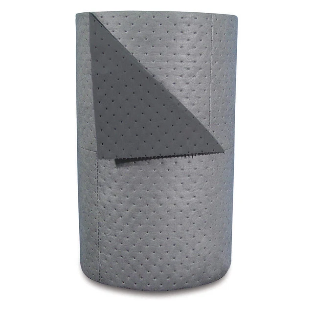 BRADY SPC ABSORBENTS HT303 Absorbent Roll,Universal,Gray,300 ft.L