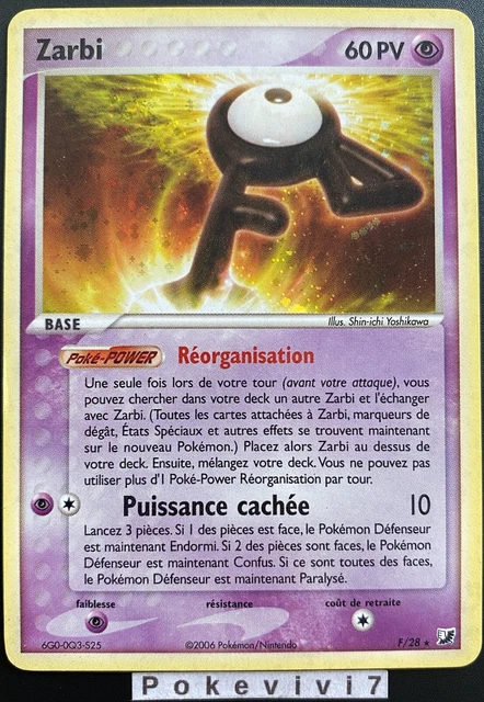 Pokemon Card ZARBI F/28 Holo Secret Block EX Hidden Forces FR