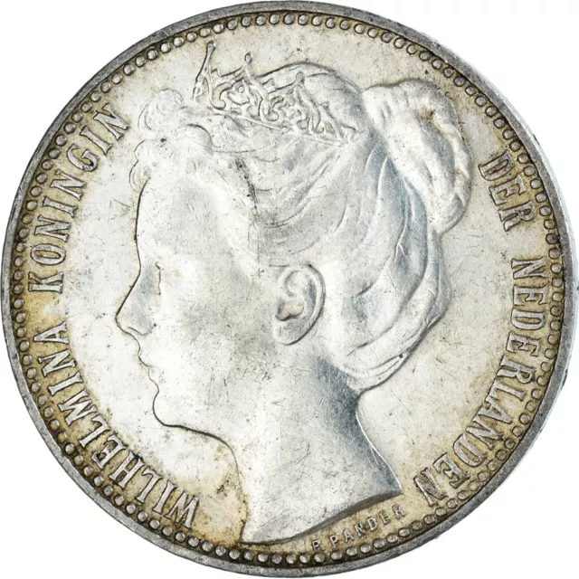 [#374298] Monnaie, Pays-Bas, Wilhelmina I, Gulden, 1901, TTB, Argent, KM:122.1