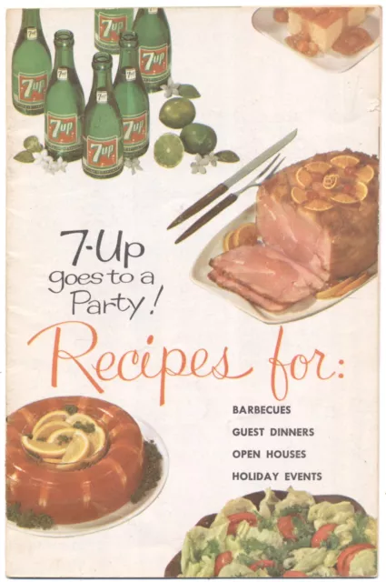 Vintage 1961 7-Up Goes to a Party Recipes Cookbook Fifteen Pages