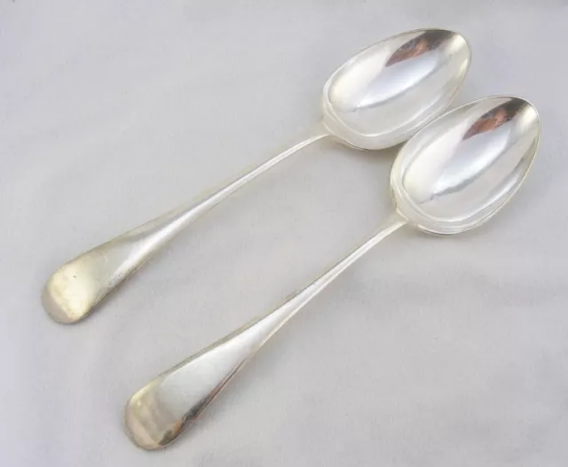 2 Silver Plated Serving Spoons Old English Walker & Hall Vintage Table Cutlery