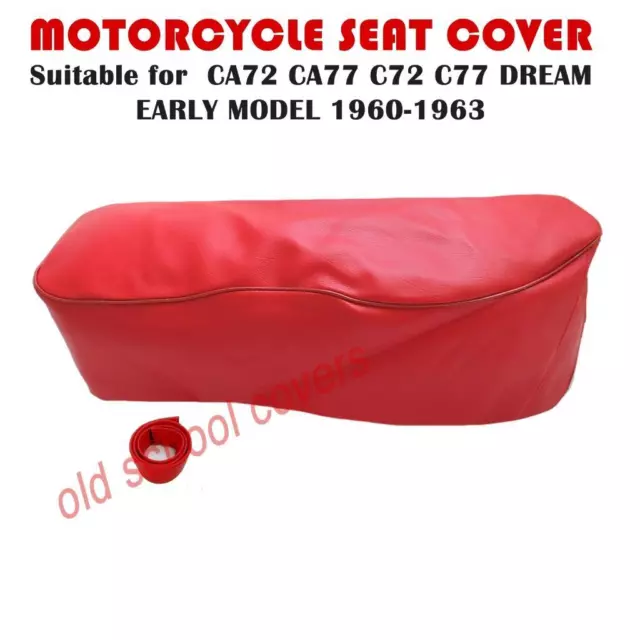 Motorcycle Seat Cover Honda  Ca72 Ca77 C72 C77 Dream 60-63 Early Model Red  #16