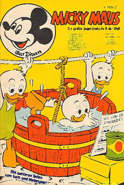 Micky Maus Nr 12 Ehapa Verlag 1973 Disney