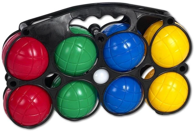 LOT DE 8 BOULES DE PÉTANQUES EN PLASTIQUES PVC ENFANT PLAGE PARC MAISON