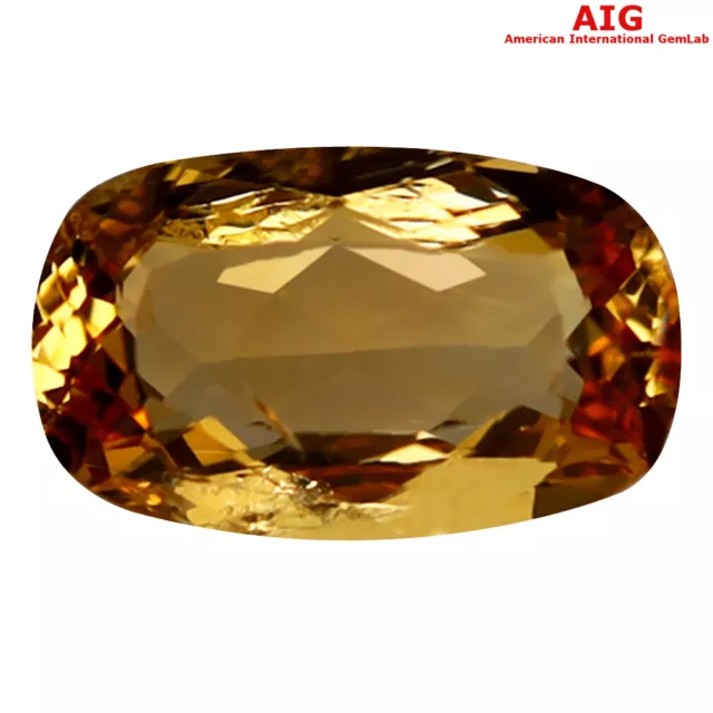 1.18 CT Aig Certifié Coupe Ovale (8 X 5 MM ) Orange Jaune Impérial Topaze Pierre