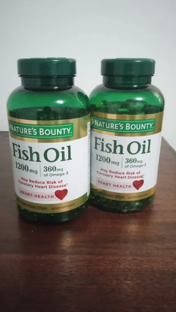 Nature's Bounty Fish Oil Softgels - 200 Count 2X