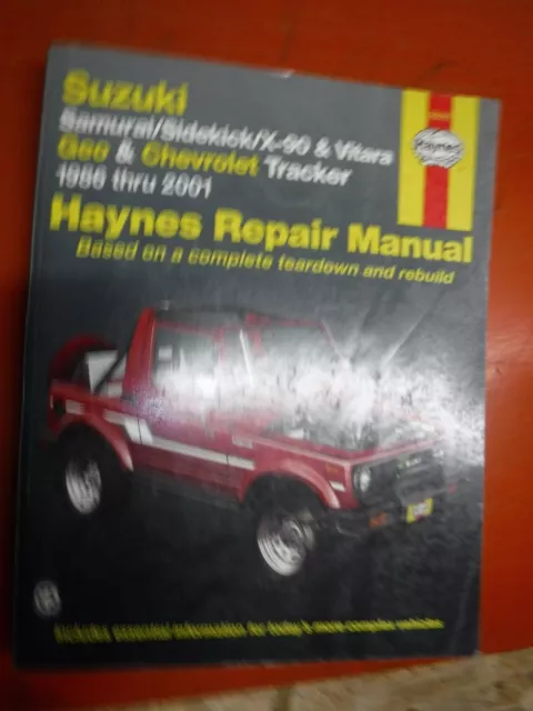 1986-2001 Suzuki Samurai Sidekick Geo Tracker Haynes Repair Manual Service 99 96