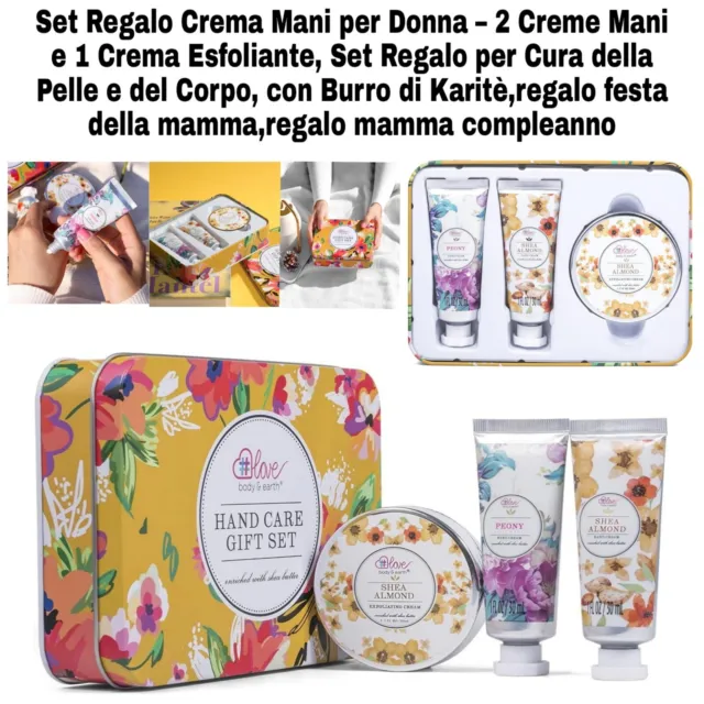SET REGALO CREMA Mani per Donna – 2 Creme Mani e 1 Crema Esfoliante, Set  Regalo EUR 19,99 - PicClick IT